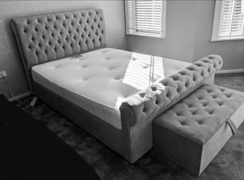 Goodman Chesterfield Sleigh Bed Sleigh Bed King Size