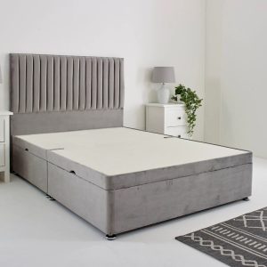 Gracie ottoman storage end-opening divan base bed, ideal for hidden storage in a modern bedroom setup.