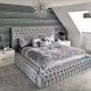 Ambassador Chesterfield plush velvet luxury bed with high-end design and comfort.