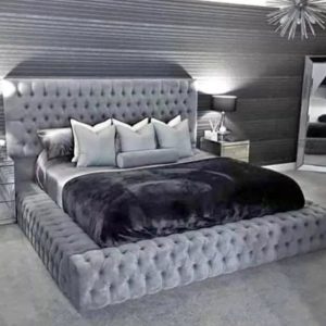 Ambassador Chesterfield plush velvet luxury bed, offering a classic Chesterfield design in rich velvet fabric.