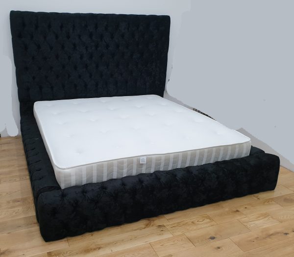 Ambassador Chesterfield plush velvet luxury bed, combining classic design with luxurious velvet upholstery.