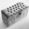 Bobby blanket ottoman storage box with fabric upholstery in a compact design.