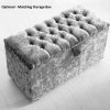Bobby blanket ottoman storage box with fabric upholstery in a compact design.