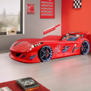 Childrens-Novelty-Thunder-Race-Car-bed-RED-with-LED-lights-3ft-Single-plushfurniture.co_.uk