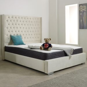 Jessie Winged Plush Velvet Bed