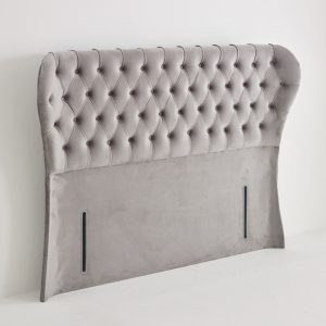 Sophia Curved Winged Chesterfield Upholstered Headboard