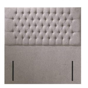 Splendour Chesterfield upholstered headboard in white faux leather, designed for single beds.