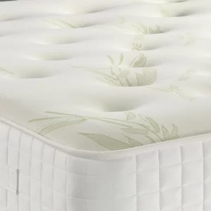 Aloe Vera 1000 pocket spring mattress with natural fabrics for added comfort and freshness.