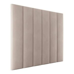 Beige Velvet Individual Wall Mounted Headboard