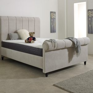 Lilly Panelled Sleigh Bed
