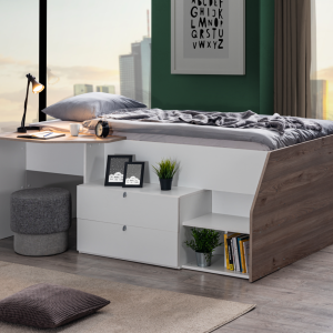 Childrens_Burgaz_Loftbed_with_desk_and_Drawers_in_White__Natural_Oak_L200cm_highsleeper_with_desk_plushfurniture.co_.uk